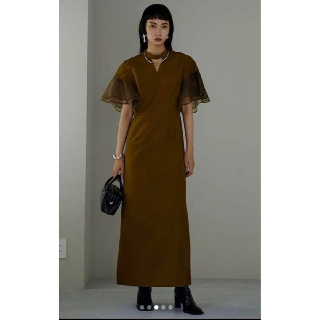 Ameri VINTAGE(アメリヴィンテージ)のAmeri vintage  完売　BACK OPEN FLARE DRESS レディースのフォーマル/ドレス(ロングドレス)の商品写真