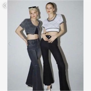 メルトザレディ　tight low waist pants gray Mサイズ