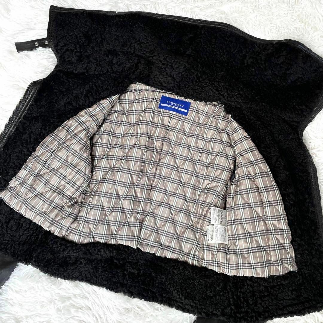 BURBERRY BLUE LABEL 最高級『BURBERRY BLUE LABEL』ムートン チェック 中綿JKT.の通販 by  かいじゅうショップ｜バーバリーブルーレーベルならラクマ