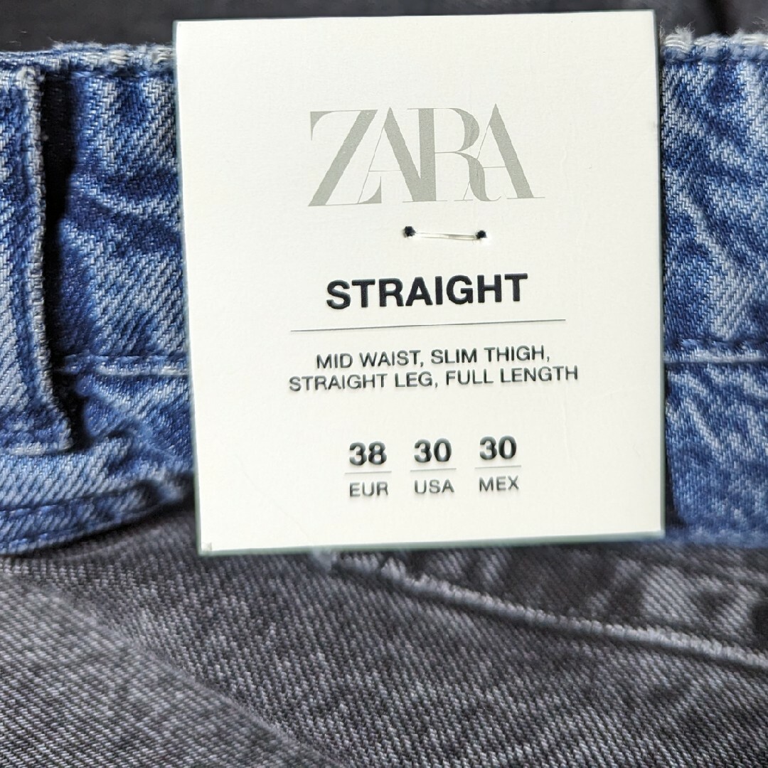 ZARA STRAIGHT ﾊﾟｯﾁﾜｰｸﾃﾞﾆﾑ