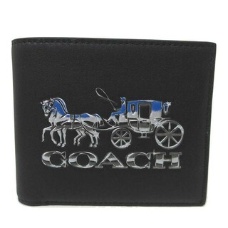 コーチ(COACH)のCOACH 二つ折財布小銭入れなし C7018 QBTKJ メンズ(折り財布)