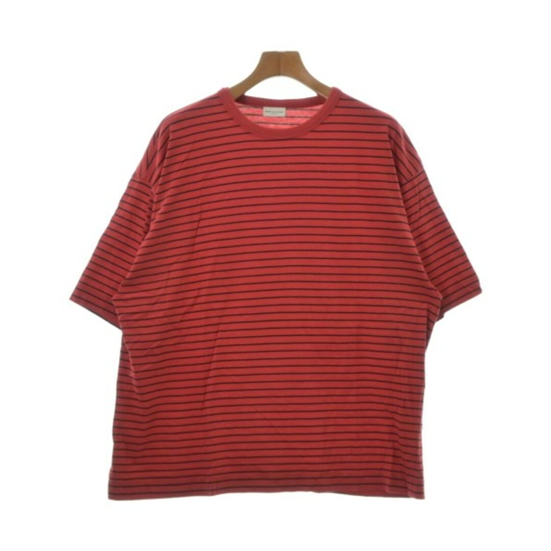 DRIES VAN NOTEN Tシャツ・カットソー S 赤x黒(ボーダー) - Tシャツ