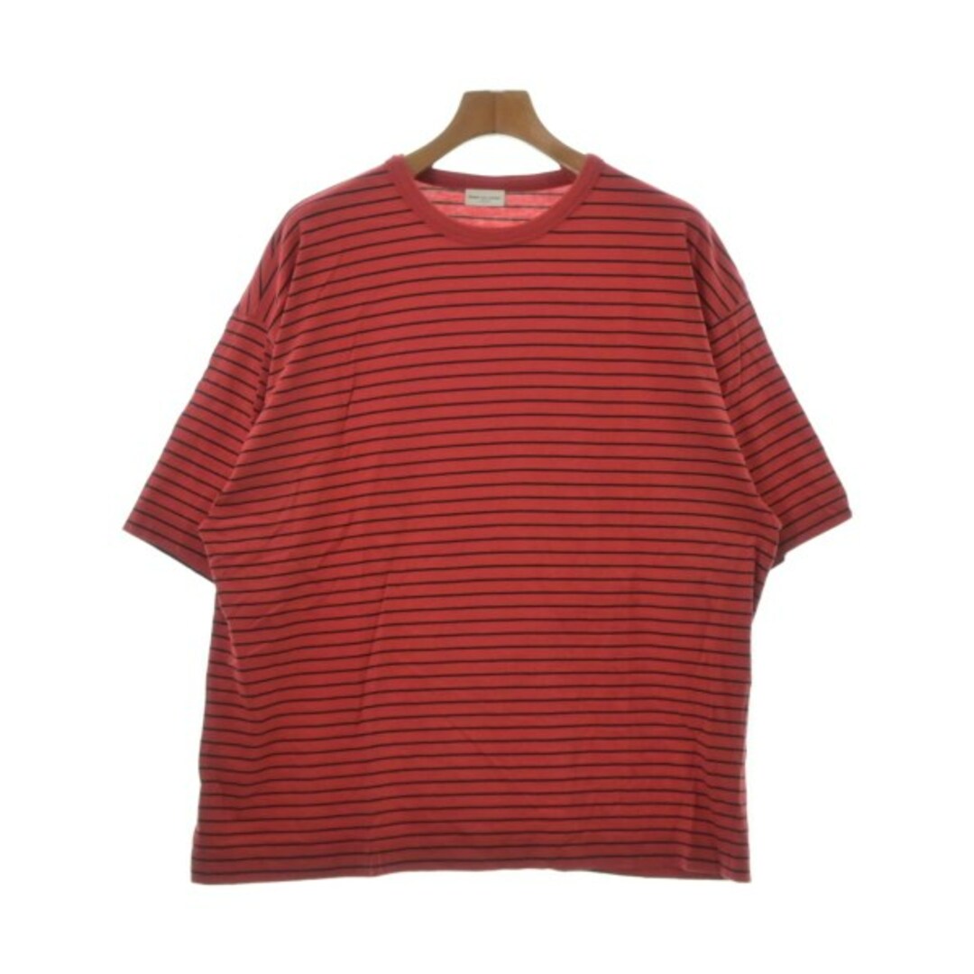 DRIES VAN NOTEN Tシャツ・カットソー S 赤x黒(ボーダー)あり光沢