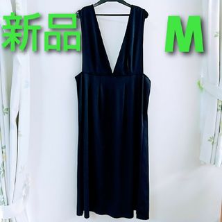 ニシマツヤ(西松屋)の新品☆マタニティ ワンピース ジャンスカ 紺 M(マタニティワンピース)