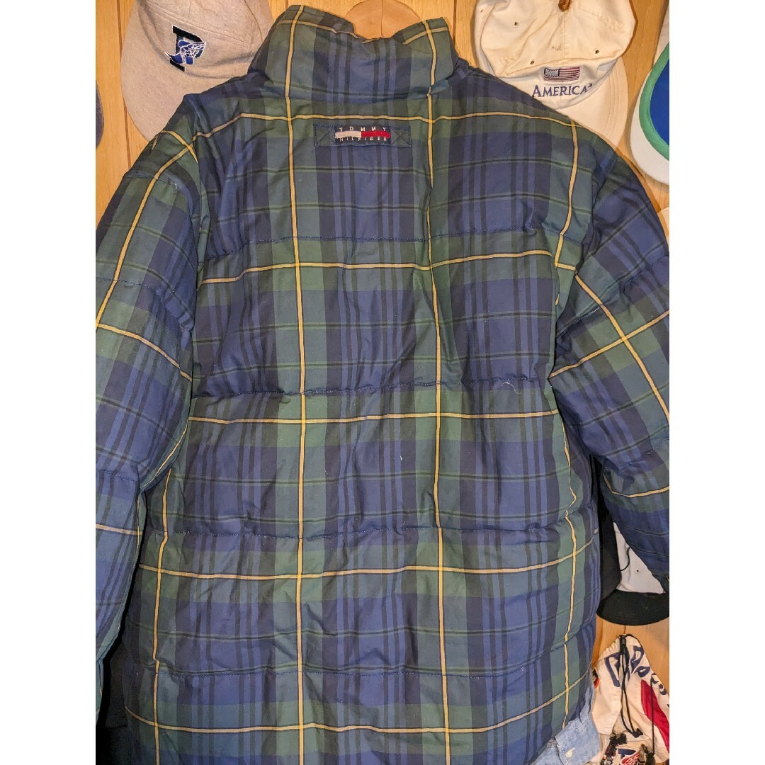 ビンテージTommyHilfigerリバーシブルチェックダウンジャケット メンズのジャケット/アウター(ダウンジャケット)の商品写真