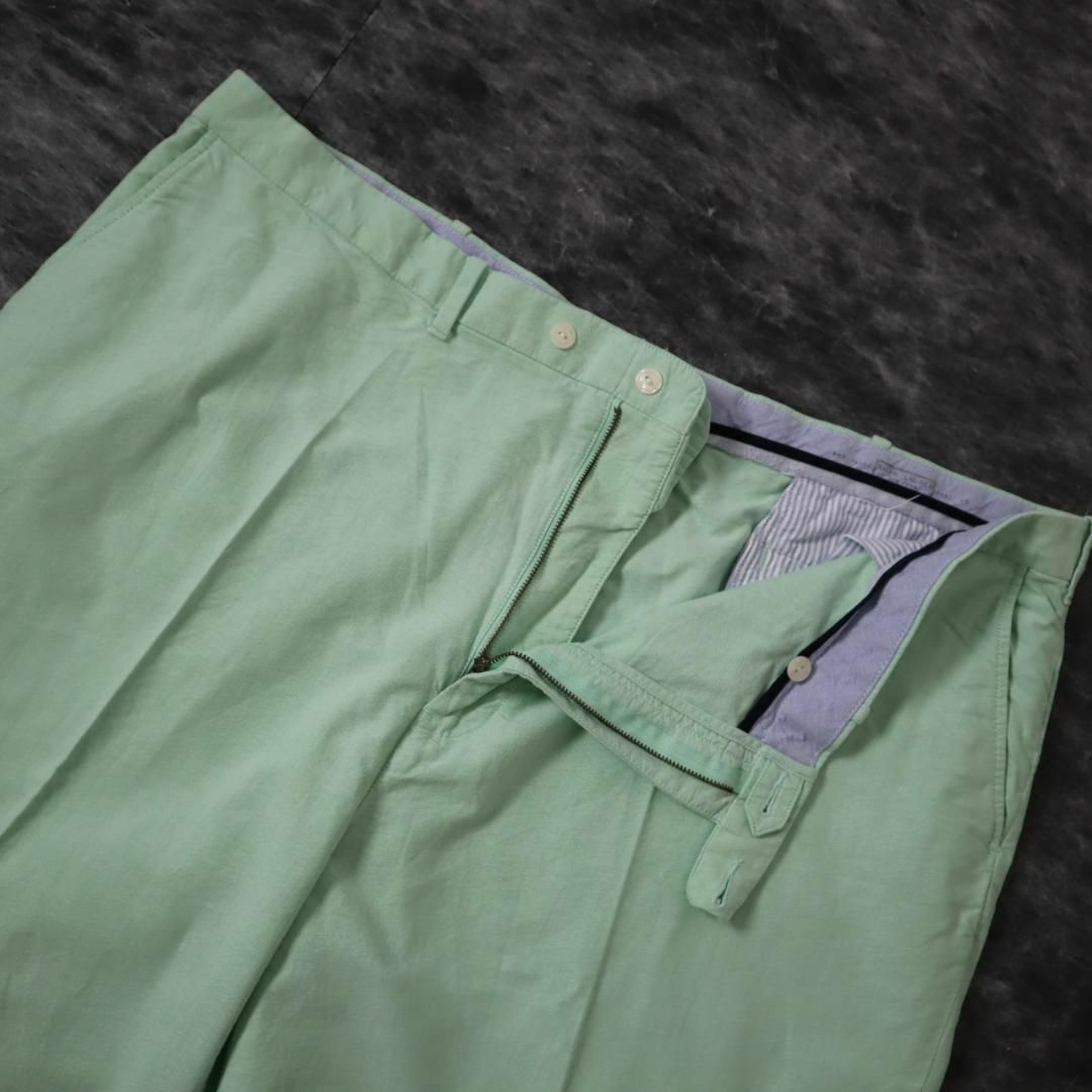 POLO RALPH LAUREN(ポロラルフローレン)の【ラルフローレン】シャンブレー ワイド ルーズ ショーツ 90s  緑 W48 メンズのパンツ(ショートパンツ)の商品写真