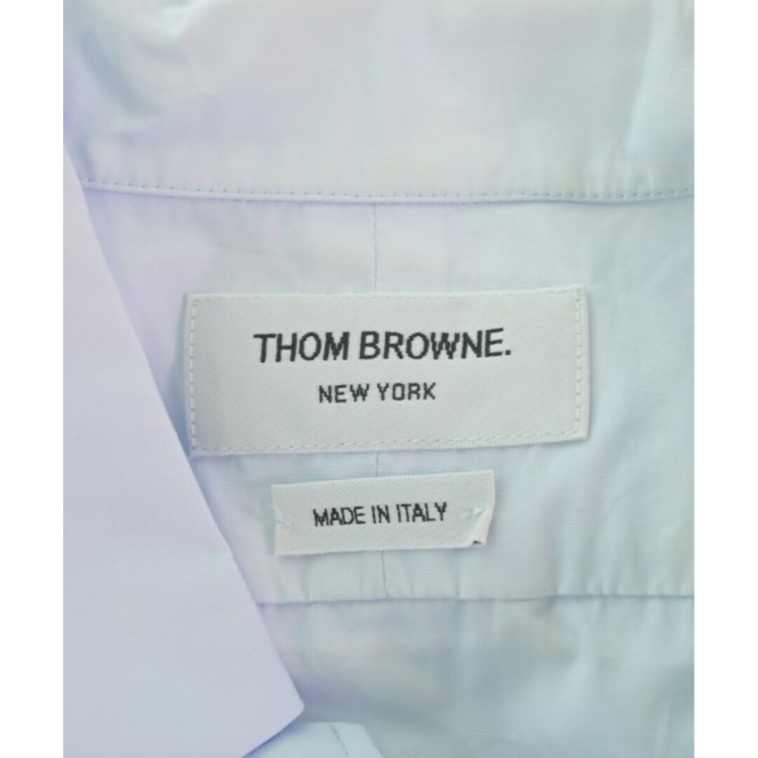 THOM BROWNE(トムブラウン)のTHOM BROWNE トムブラウン カジュアルシャツ 38(M位) 水色 【古着】【中古】 レディースのトップス(シャツ/ブラウス(長袖/七分))の商品写真