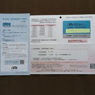 ミツコシ(三越)の三越伊勢丹の株主優待カード（利用限度額80万円）(ショッピング)