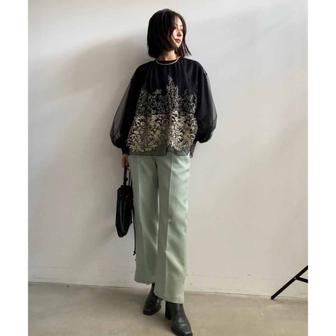 AMERI ♡ LULA TULLE EMBROIDERY SWEAT TOPS - シャツ/ブラウス(長袖/七分)