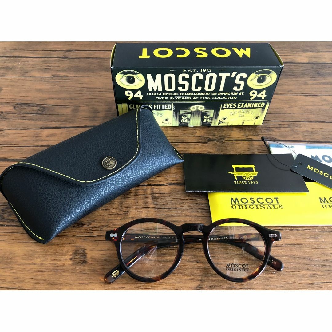 MOSCOT VILDA TORTOISE 48 度なしクリア・カラー付き