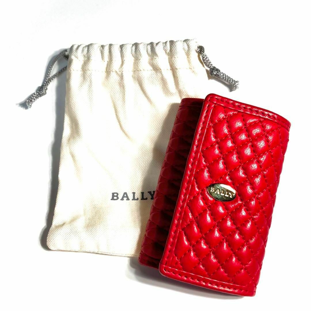 【特別価格】未使用・極美品❤︎BALLYバリー キルティングレザーキーケース赤 8