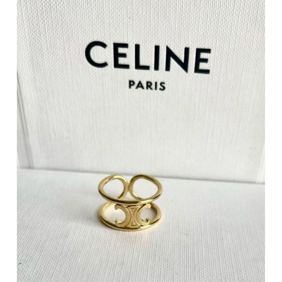 celine(セリーヌ)の☆最終値下げ☆CELINEリング　指輪　ゴールド　  レディースのアクセサリー(リング(指輪))の商品写真