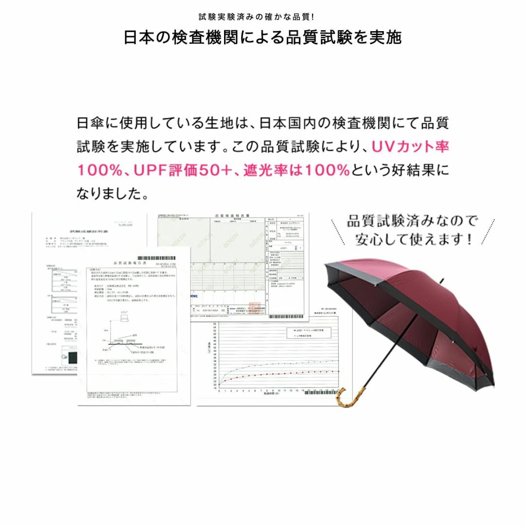 Ombrage 完全遮光 100% 日傘 ショートパラソル 親骨50cm 【5c 4