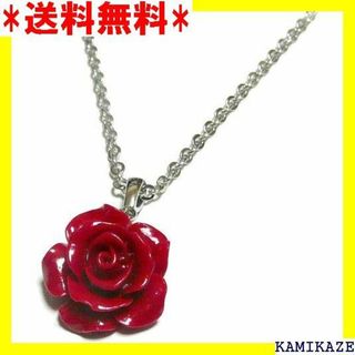 ☆在庫処分 ジュエルビアンカ 花 纏い 薔薇 赤珊瑚 ペン ネックレス 1511(その他)