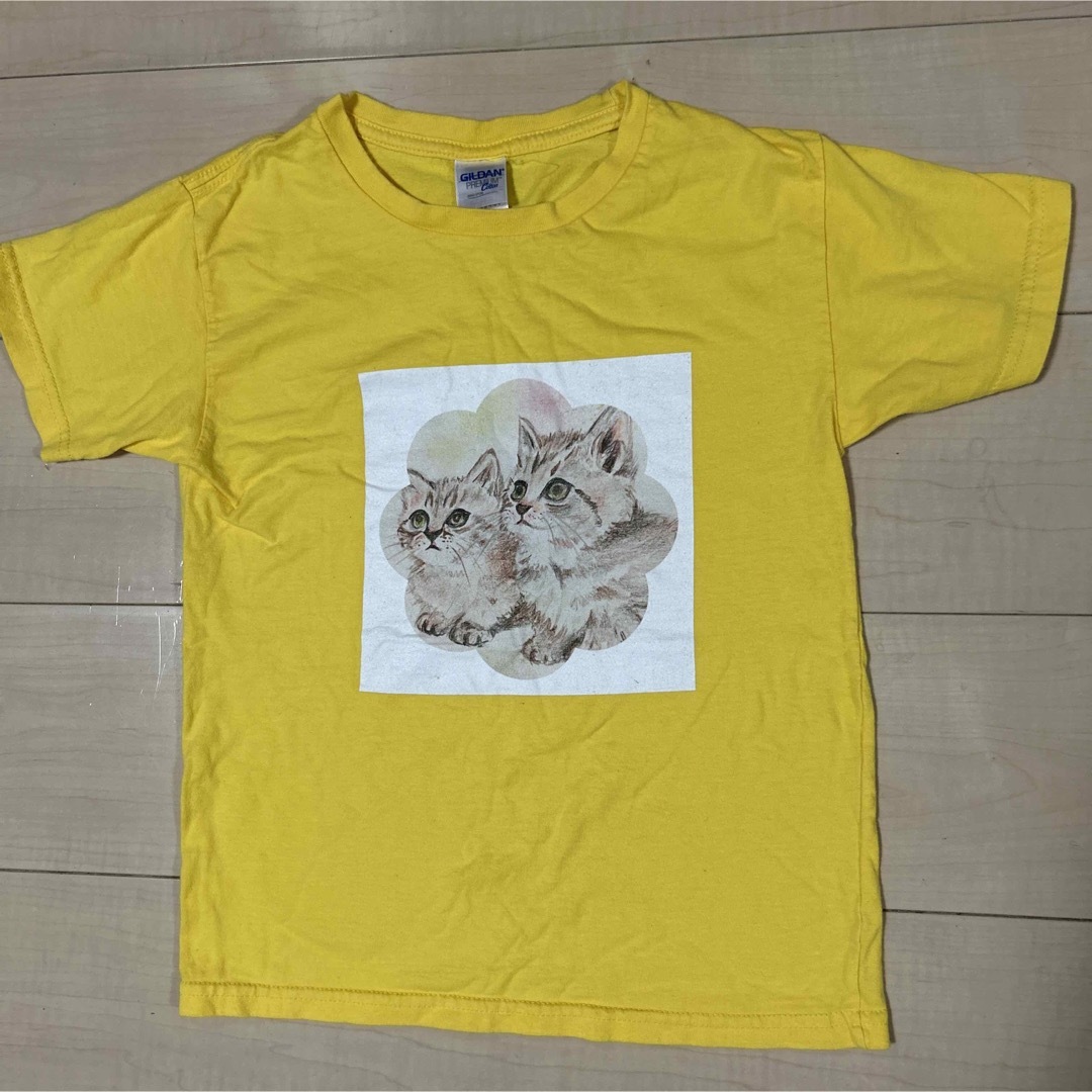GILDAN(ギルタン)の140cm 猫Tシャツ キッズ/ベビー/マタニティのキッズ服女の子用(90cm~)(Tシャツ/カットソー)の商品写真