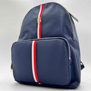 トミーヒルフィガー(TOMMY HILFIGER)の【新品 未使用】トミーヒルフィガー バックパック 紺 トリコロール リュック(リュック/バックパック)