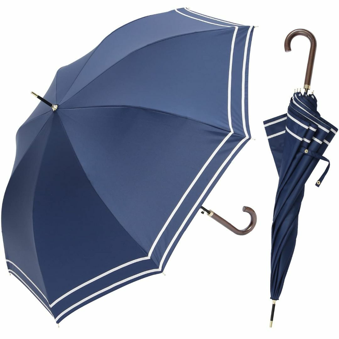 日傘 完全遮光 UVカット 大判 ワイド Lサイズ 58cm レディース 長傘