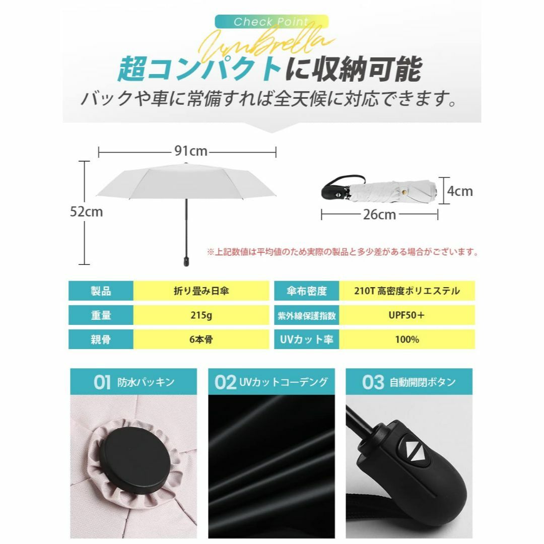 【皮膚科医師監修】 日傘 uvカット 折りたたみ傘 【超軽量 215g・国際検査 6