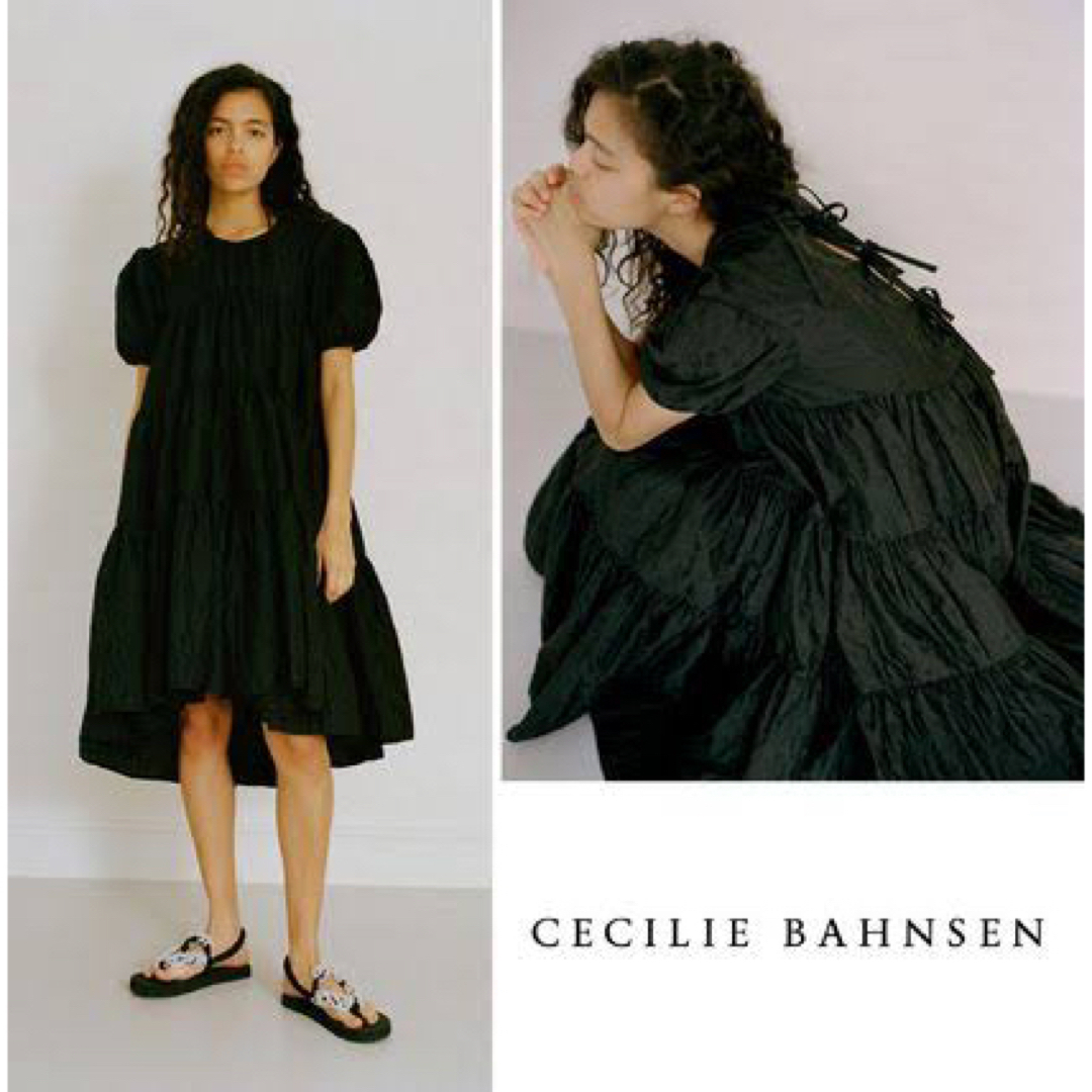 CECILIE BAHNSEN(セシリーバンセン)のCECILIE BAHNSEN  ティアードドレス　セシリーバンセン レディースのワンピース(ひざ丈ワンピース)の商品写真