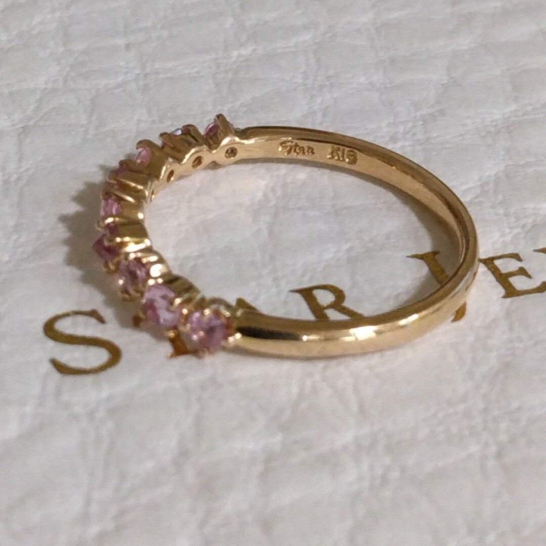 STAR JEWELRY - スタージュエリー K18 ピンクサファイア リング 9号