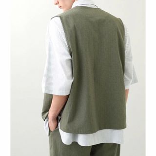 ザショップティーケー(THE SHOP TK)の【THE SHOP TK/タケオキクチ】リネンライクゆったりシルエットベスト・L(ショートパンツ)