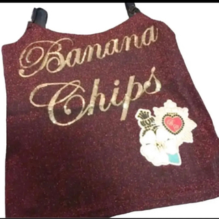 バナナチップス(BANANA CHIPS)のバナナチップス❤️カットソー   レッド(Tシャツ/カットソー)