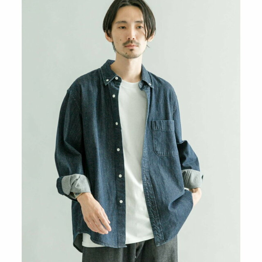 【INDIGO】DENIMルーズボタンダウンシャツ