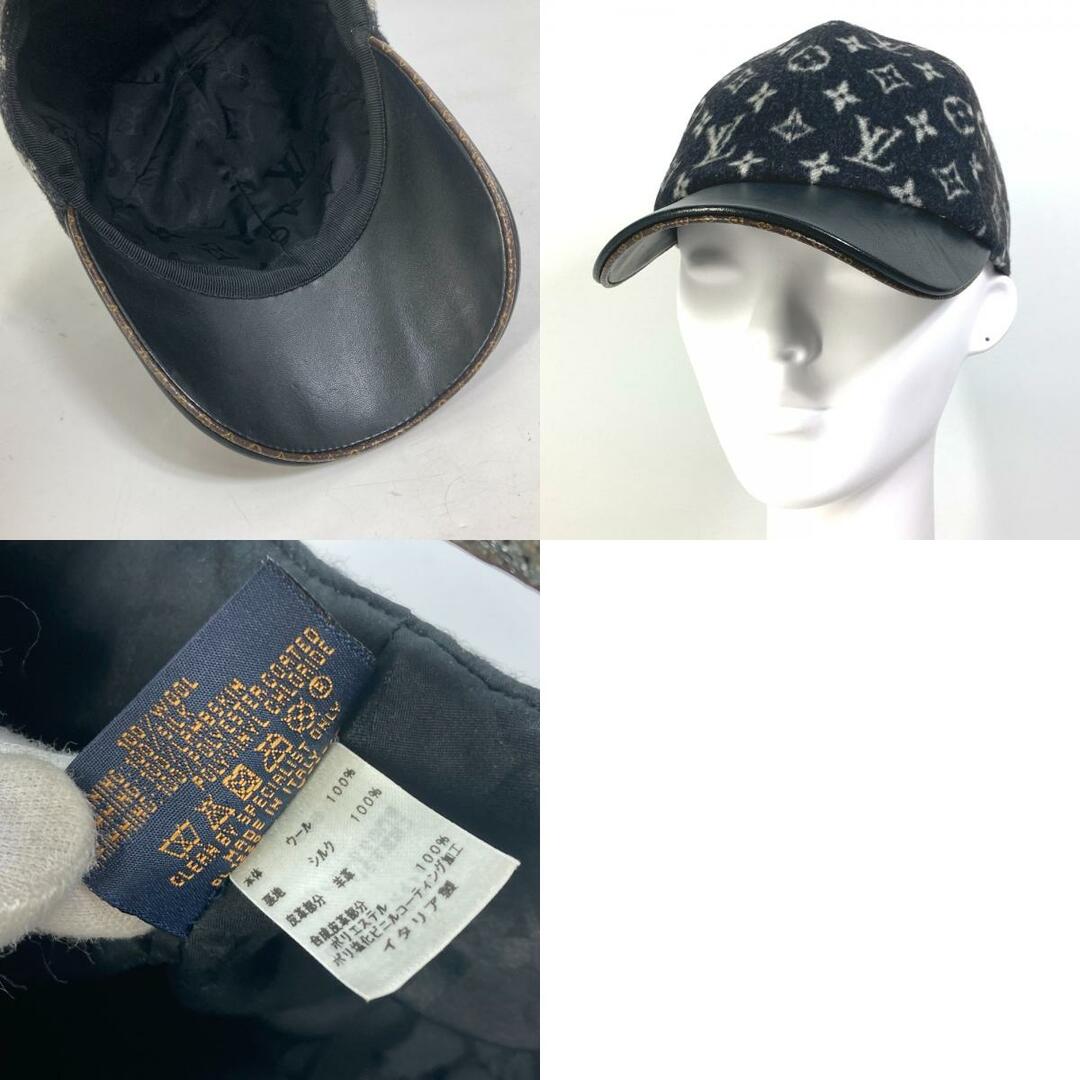 ルイヴィトン LOUIS VUITTON キャップ・キャリー オン M76712 キャスケット モノグラム 帽子 キャップ帽 ベースボール キャップ ウール ブラック