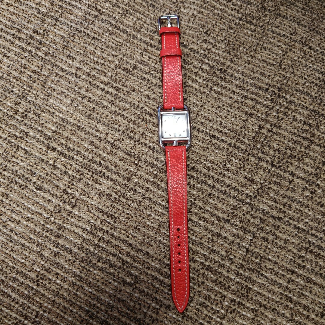 Hermes(エルメス)のエルメス ケープコッド PM 時計 レザー ベルト ストラップ ブーゲンビリア レディースのファッション小物(腕時計)の商品写真