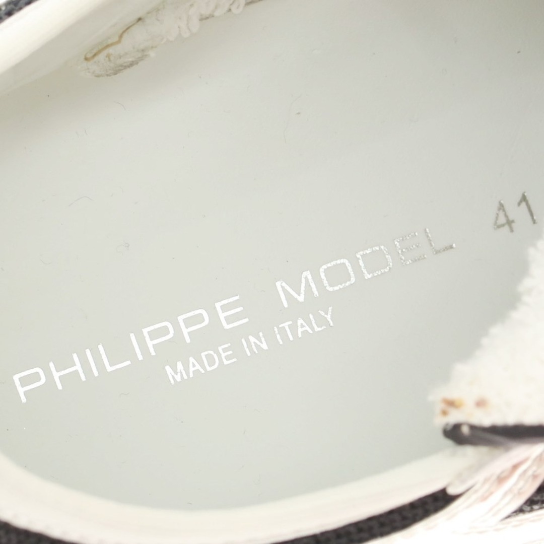 PHILIPPE MODEL(フィリップモデル)の【新品】フィリップモデル PHILIPPE MODEL EZE WM8 スニーカー ホワイトxレッド【サイズ41】【メンズ】 メンズの靴/シューズ(スニーカー)の商品写真