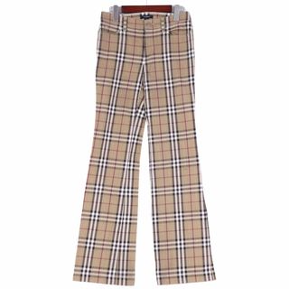 バーバリー(BURBERRY)の美品 バーバリー ロンドン BURBERRY LONDON パンツ ロングパンツ フレアパンツ ノバチェック柄 ボトムス レディース 38(M相当) ブラウン(その他)