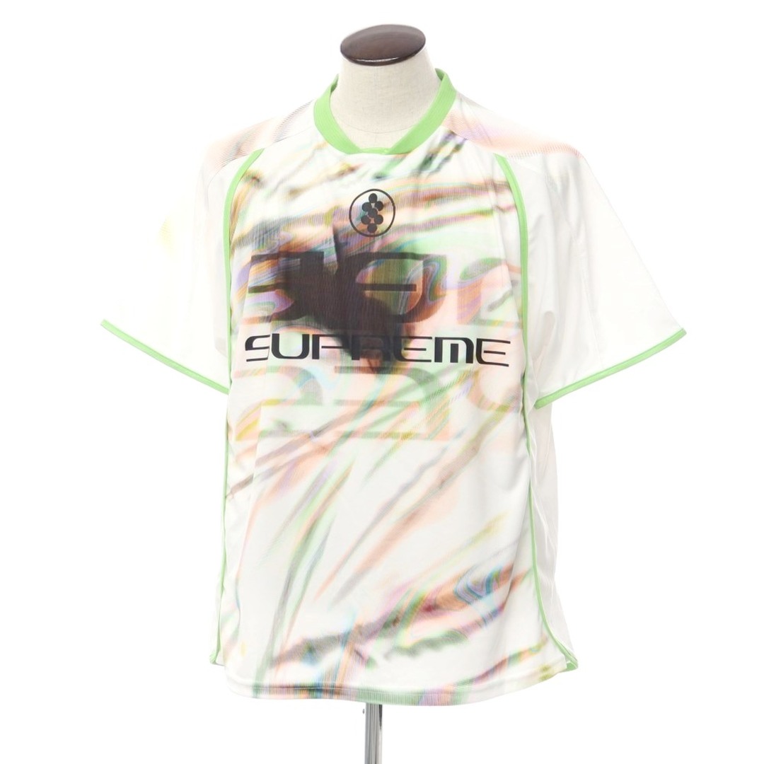 シュプリーム Supreme 2023年春夏 Feedback Soccer Jersey ポリエステル 半袖Ｔシャツ ホワイトxライトグリーン【サイズL】【メンズ】