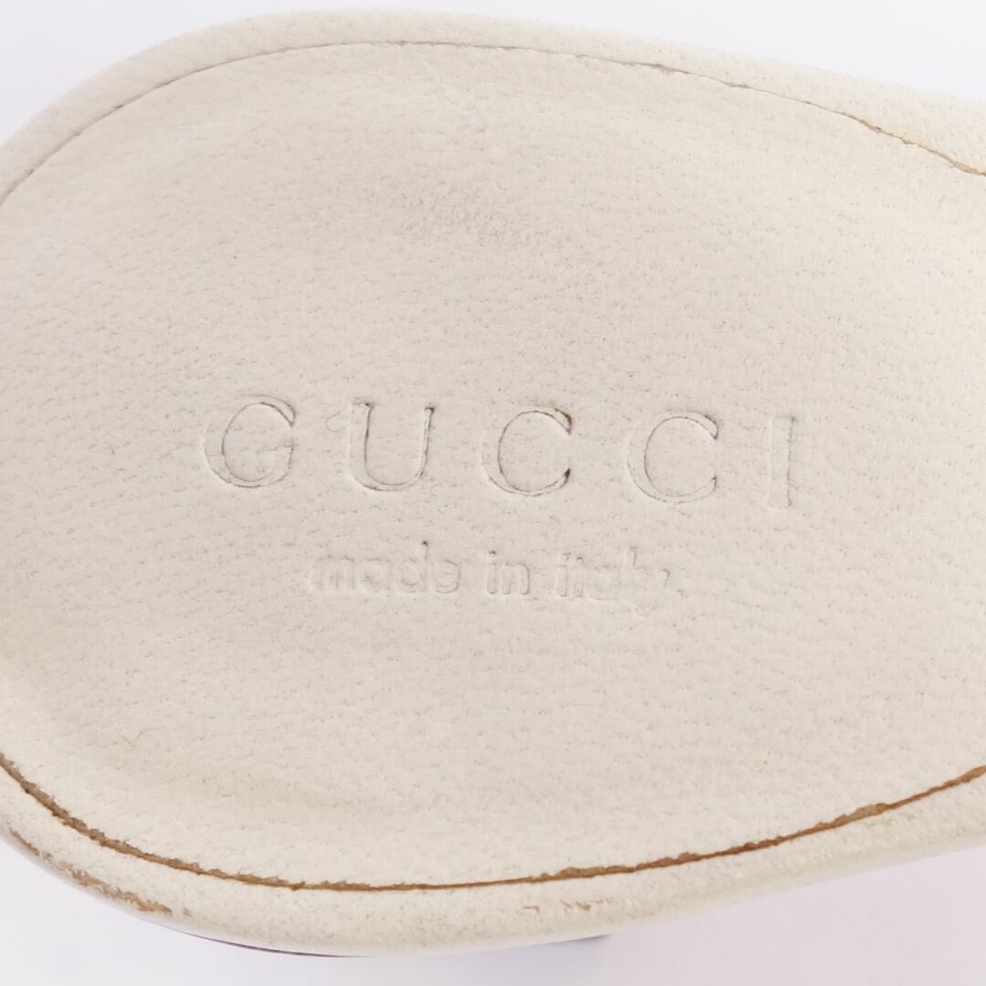 Gucci(グッチ)のグッチ GUCCI サンダル ミュール ヒール GGロゴ キャンバス シューズ レディース 34C(21cm相当) ベージュ レディースの靴/シューズ(サンダル)の商品写真