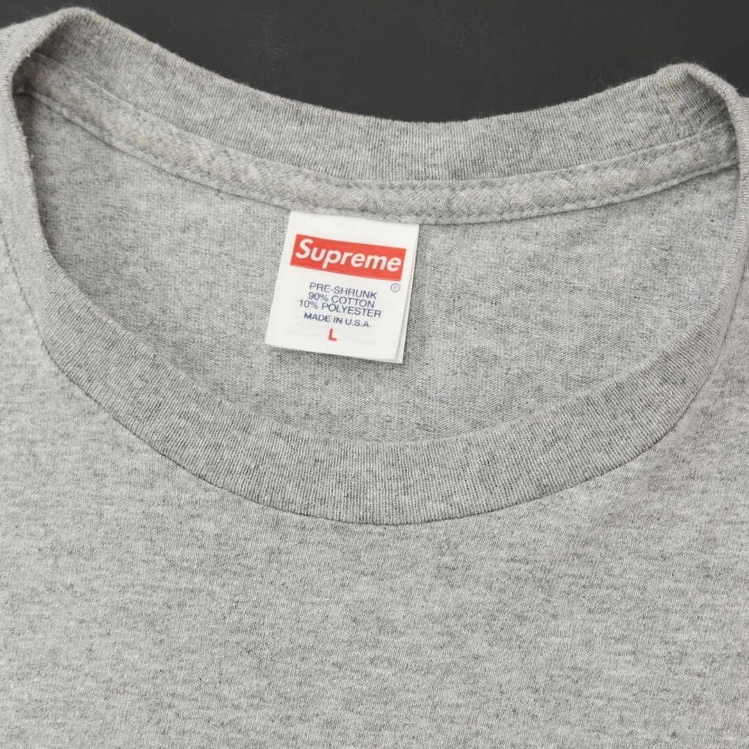 Supreme(シュプリーム)の【中古】シュプリーム Supreme 2023年春夏 Strawberries Tee クルーネック 半袖Ｔシャツ グレー【サイズL】【メンズ】 メンズのトップス(Tシャツ/カットソー(半袖/袖なし))の商品写真