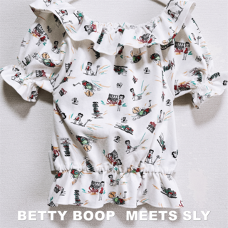 スライ(SLY)の【BETTY BOOP MEETS SLY】ベディちゃん オフショル カットソー(カットソー(半袖/袖なし))