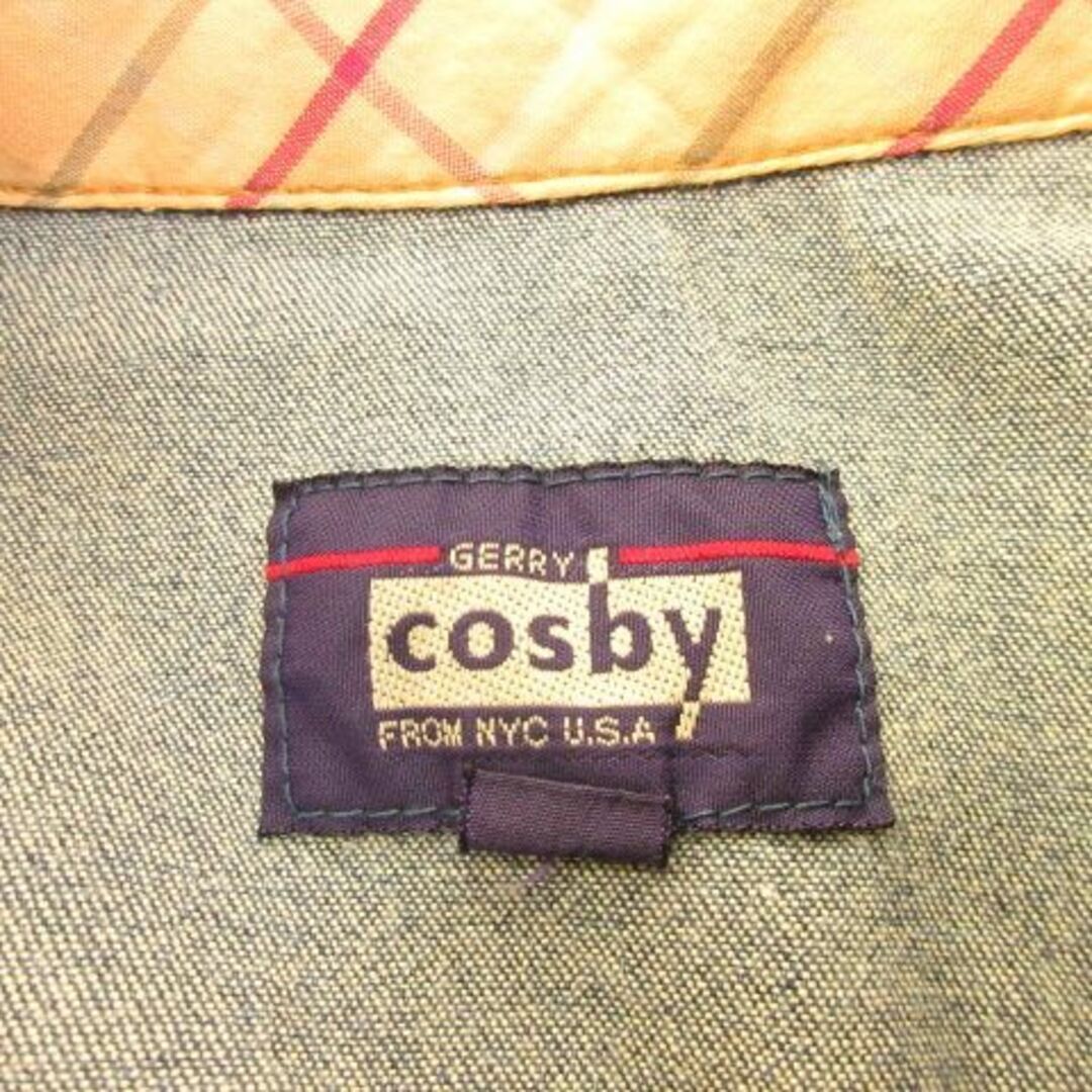 other(アザー)のコスビー COSBY デニムシャツ 七分袖 チェック ストレッチ 青 L レディースのトップス(シャツ/ブラウス(長袖/七分))の商品写真