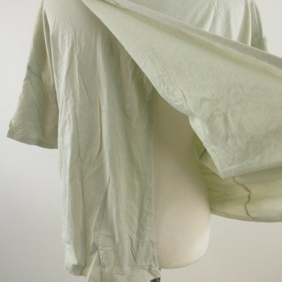 HARE(ハレ)のハレ HARE カットソー 半袖 背開き 薄緑 F *T35 レディースのトップス(カットソー(半袖/袖なし))の商品写真
