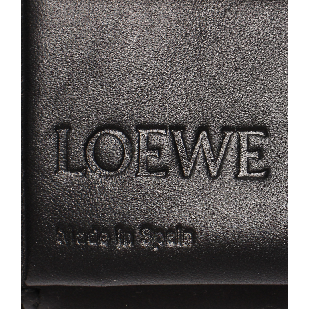 LOEWE  財布 ネイビー 二つ折り アナグラム ミニ ロエベ レザー - 3