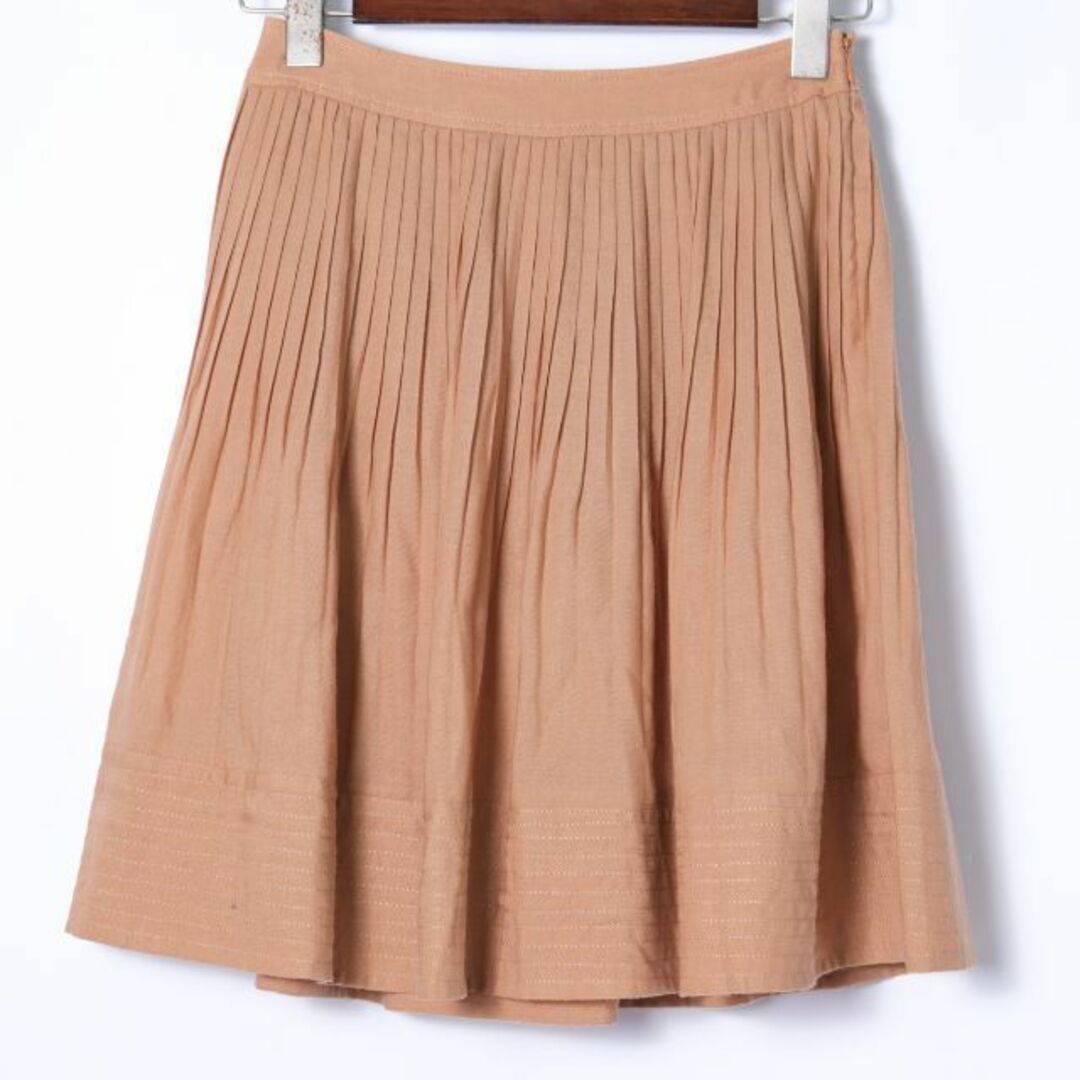 ef-de(エフデ)のG0284 エフデ ef-de スカート プリーツ ペールオレンジ レディースのスカート(ひざ丈スカート)の商品写真