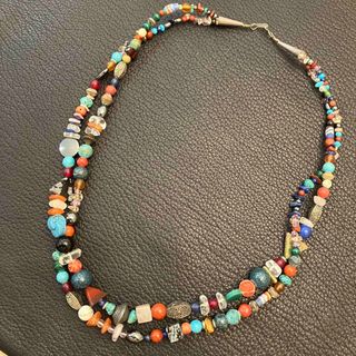 インディアンジュエリー(INDIAN JEWELRY)のNAVAJO ナバホ族 2連マルチカラー パワーストーン ネックレス(ネックレス)