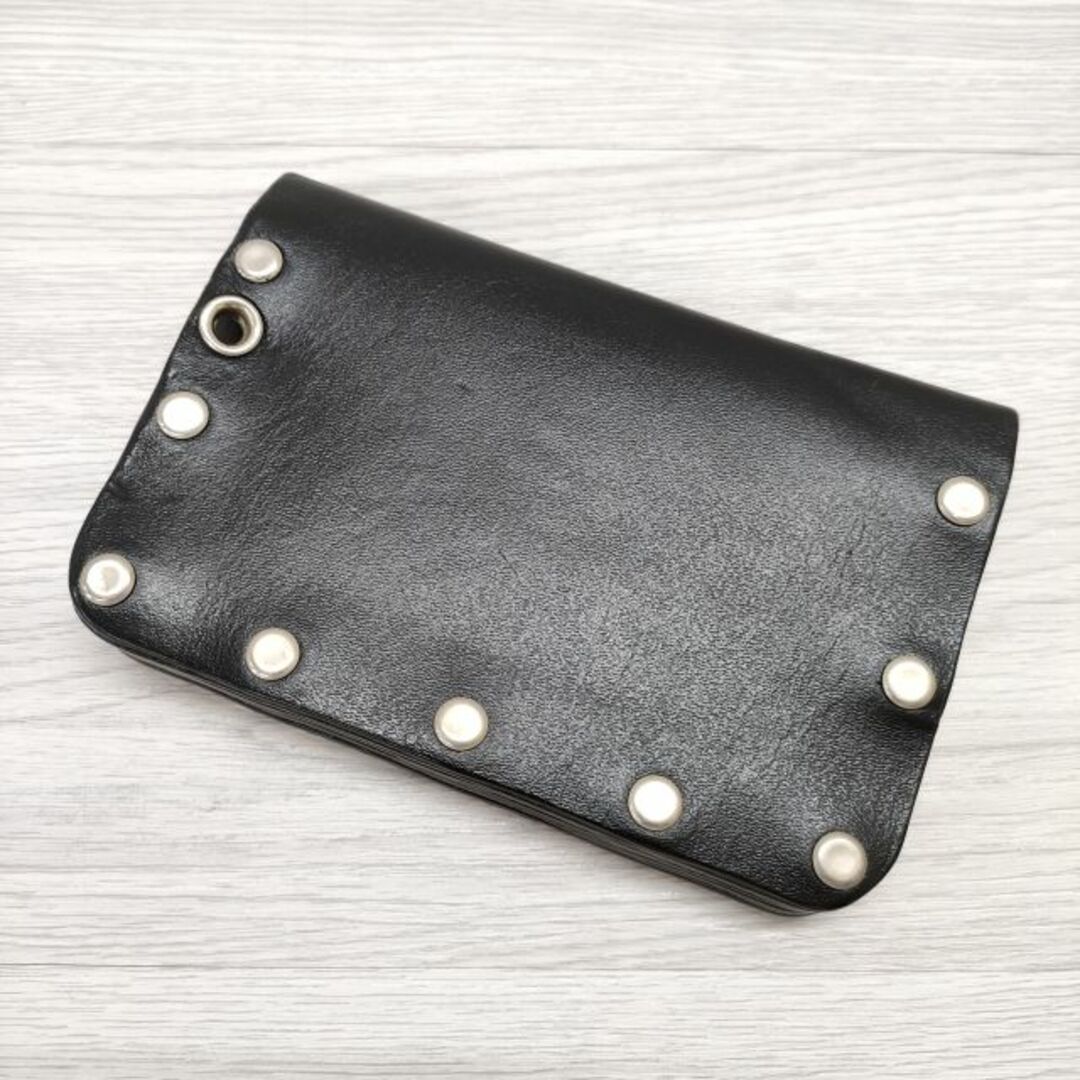 TENDERLOIN(テンダーロイン)のTENDERLOIN/PORTER T-STUD WALLET スタッズ 折財布 レザー 二つ折り財布 ブラック メンズ テンダーロイン/ポーター【中古】3-0721G◎ メンズのファッション小物(折り財布)の商品写真