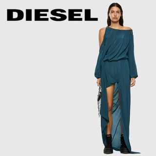 ディーゼル(DIESEL)のDIESEL ディーゼル ロングドレス アシンメトリー スリット(ロングワンピース/マキシワンピース)