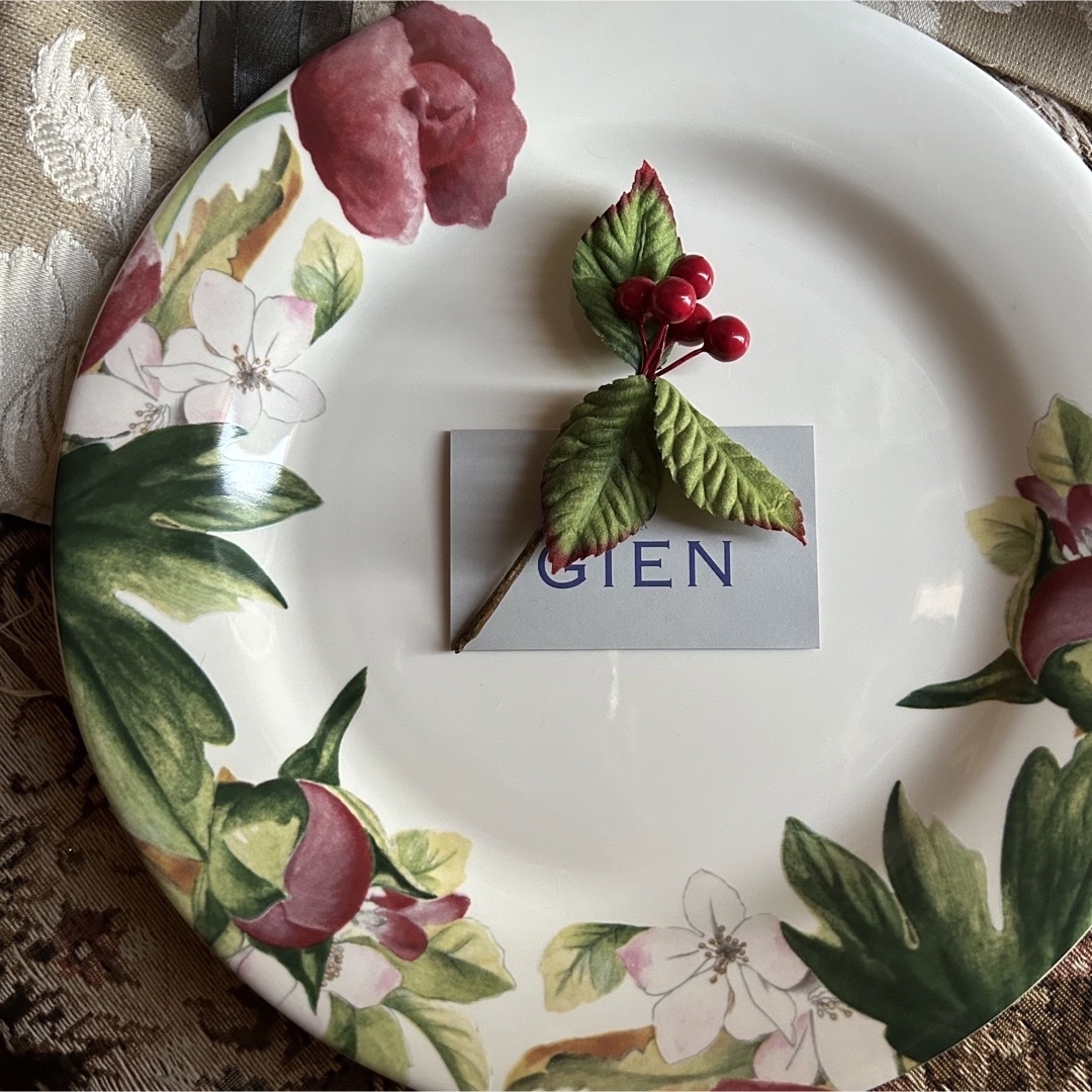 フランス製 Gien Volupte フランスの庭園 美しいボタニカル柄 フランス製 Gien Volupte フランスの庭園 美しいボタニカル柄
