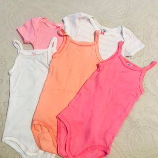 プチバトー(PETIT BATEAU)のプチバトー 5枚 ロンパース 肌着(肌着/下着)