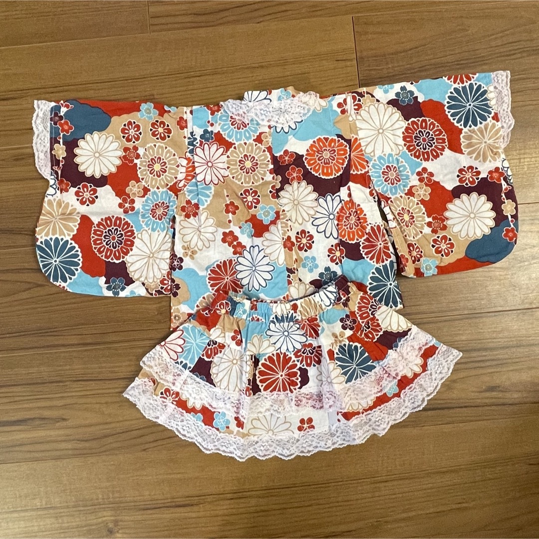 浴衣　甚平　女の子　90cm ひよこ商店 キッズ/ベビー/マタニティのキッズ服女の子用(90cm~)(甚平/浴衣)の商品写真