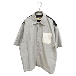 マルニ(Marni)のMARNI マルニ 20SS コットンブロード オープンカラー 半袖 シャツ グレー CUMU0054QM S52493(シャツ)