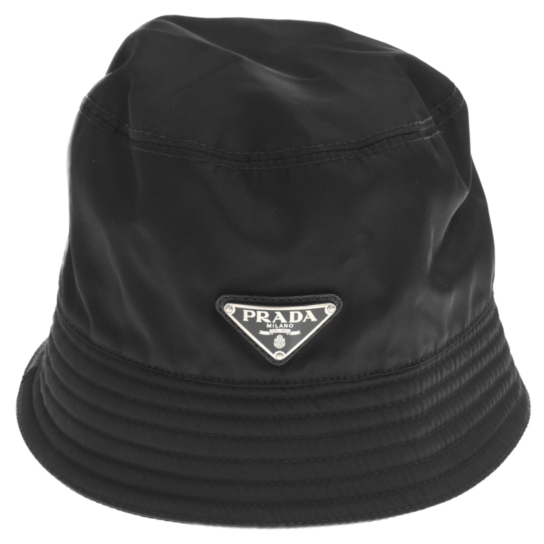 PRADA - PRADA プラダ NYLON BUCKET HAT ロゴプレートナイロンバケット