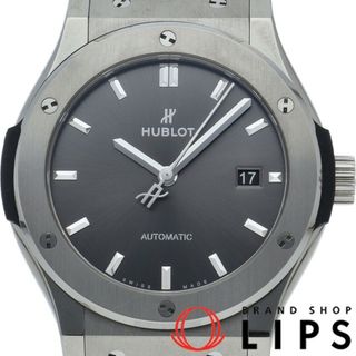 ウブロ クラシック フュージョン チタニウム 42mm Classic Fusion Titanium 542.NX.1171.LR 箱 保証書 チタン/革 メンズ時計 ブラック 美品