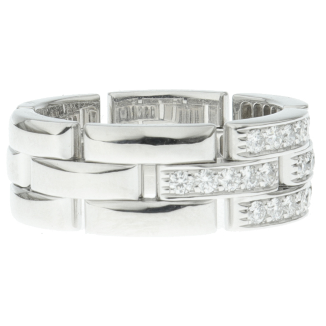 Cartier(カルティエ)のカルティエ CARTIER マイヨン パンテール ハーフ ダイヤ リング K18 WG × ダイヤ #57 B4127200 指輪 8728 レディースのアクセサリー(リング(指輪))の商品写真