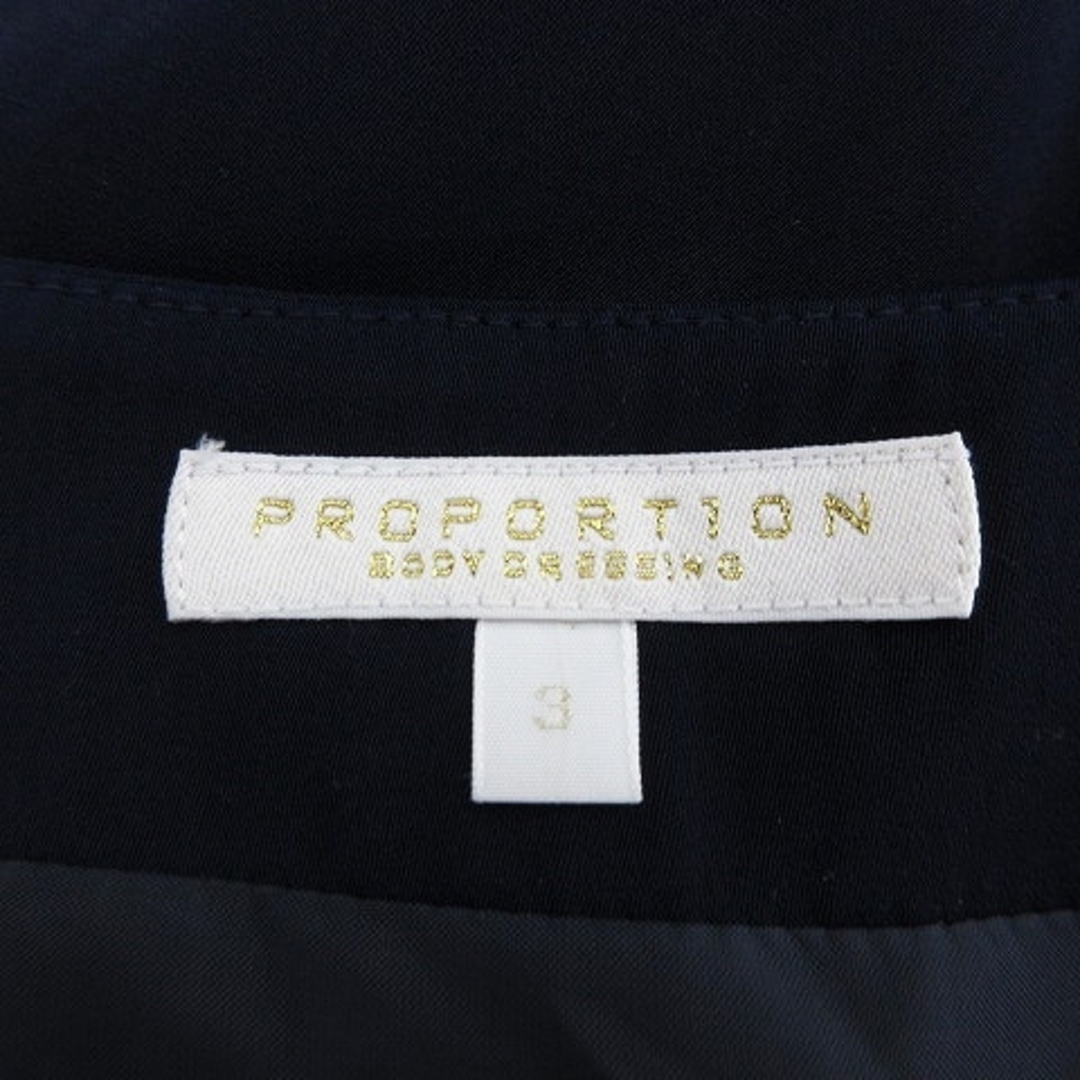 PROPORTION BODY DRESSING(プロポーションボディドレッシング)のプロポーション ボディドレッシング ワンピース ひざ丈 半袖 Vネック 3 紺 レディースのワンピース(ひざ丈ワンピース)の商品写真